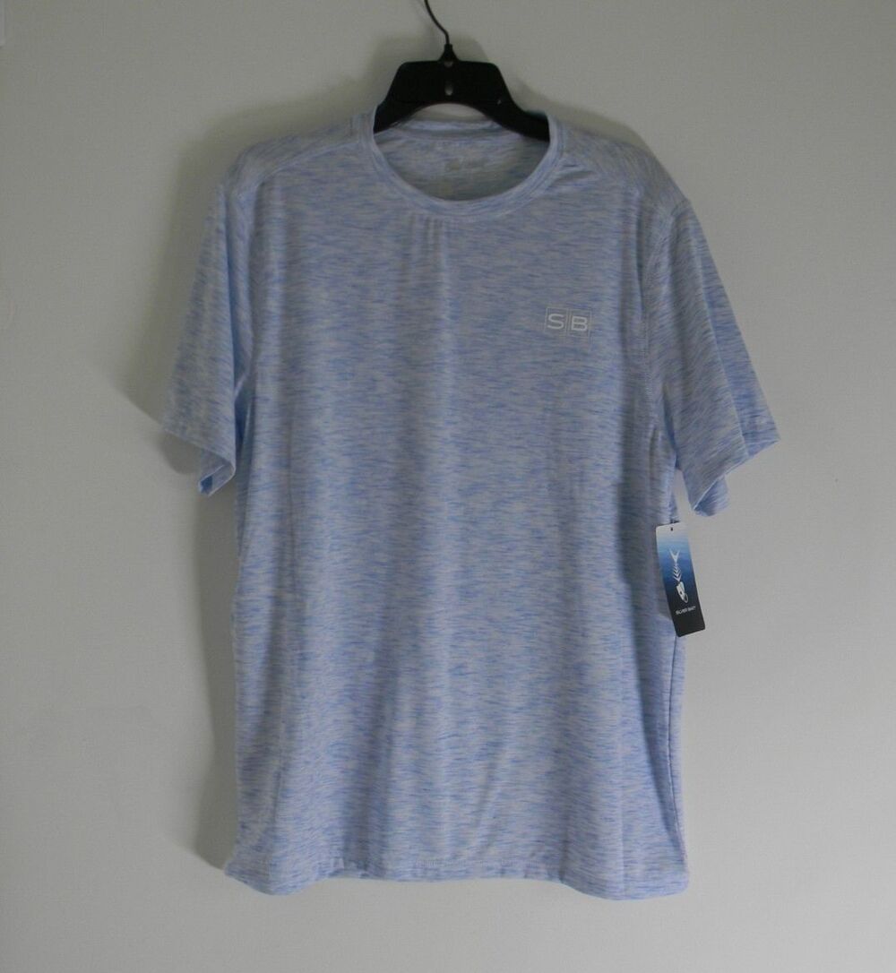 Silver Bait Fishing Shirt Blue Mens Size M UPF 50+ Moisture Wicking Sunshirt NWT